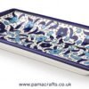 Blue Floral Rectangular Platter