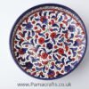 Red & Blue Floral Plate