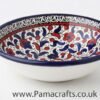 Red & Blue Floral Large Bowl